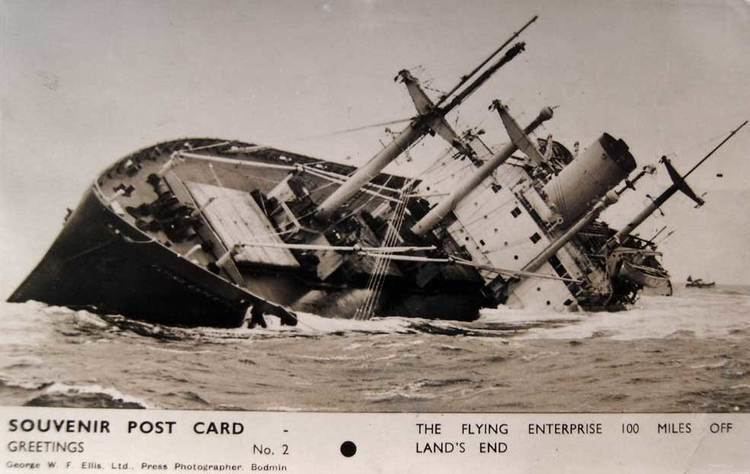SS Flying Enterprise FLYING ENTERPRISE CARGO SHIP 19441952 WRECK WRAK EPAVE WRACK PECIO