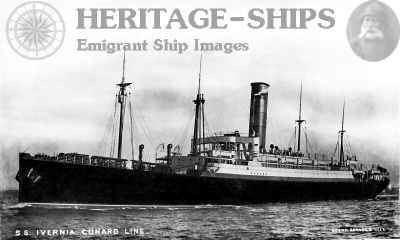 SS Ivernia Ivernia Cunard Line