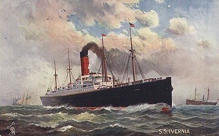 SS Ivernia Cunard Line Page 2 Ocean Liner Postcards