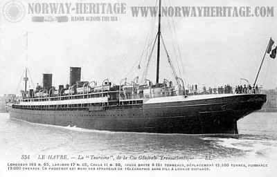 SS La Touraine La Touraine CGT Compagnie Gnrale Transatlantique French Line