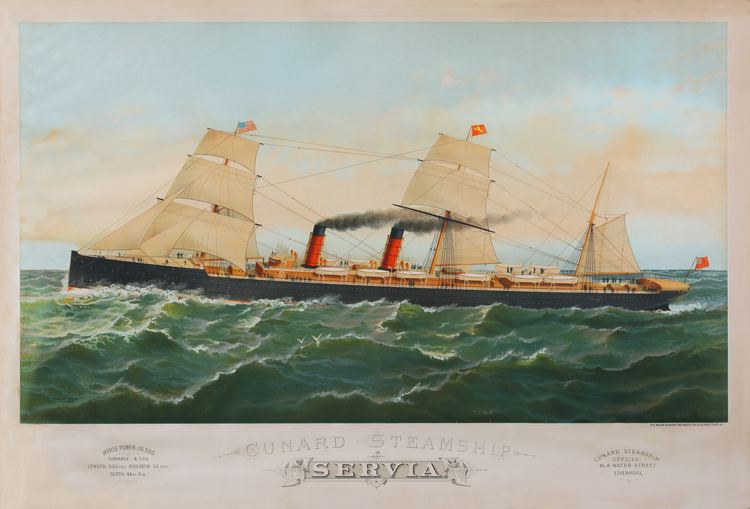 SS Servia Rare Cunard Line 189039s Poster for Sale Collect Ireland