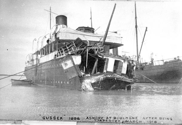 SS Sussex The Sussex Pledge WW1 East Sussex