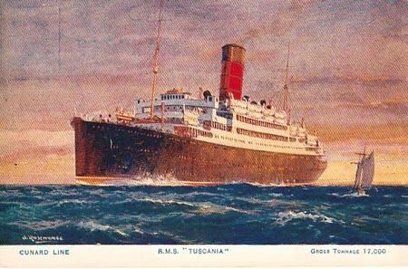 SS Tuscania (1914) Cunard Line Page 3 Ocean Liner Postcards