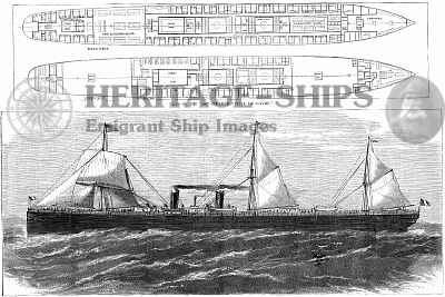 SS Ville du Havre Napoleon III CGT Compagnie Gnrale Transatlantique French Line
