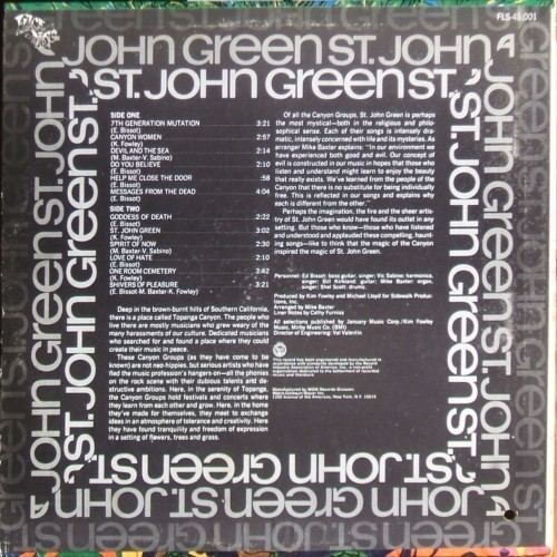St. John Green ST John Green Vinyl History the Unheard Story