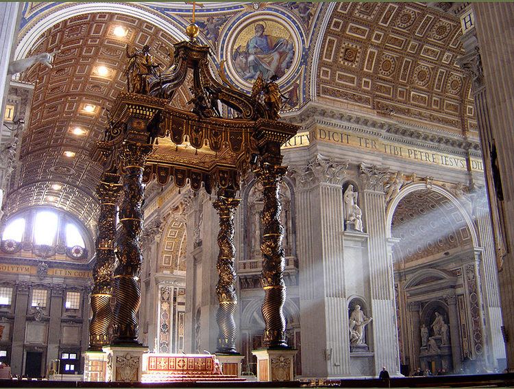 St. Peter's Baldachin BERNINI His mark on St Peters Basilica maItaly