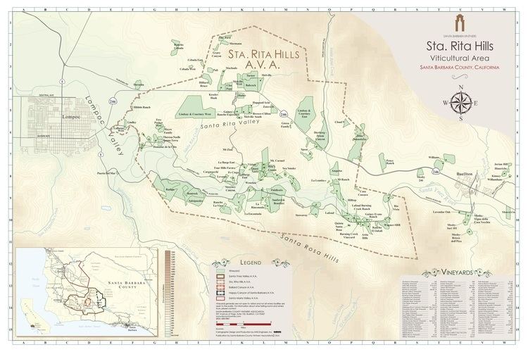 Sta. Rita Hills AVA Sta Rita Hills AVA Map