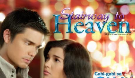 A poster of the 2009 GMA series Stairway to Heaven featuring Dingdong Dantes and Rhian Ramos.