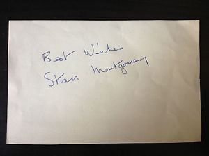 Stan Montgomery STAN MONTGOMERY 1st CLASS CRICKETER CARDIFF FOOTBALLER SIGNED