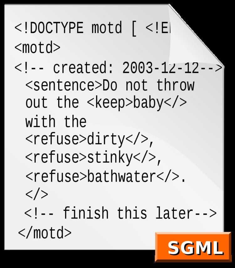 Standard Generalized Markup Language