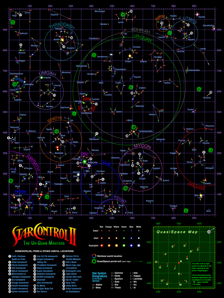 Star Control II Star Control Starmaps