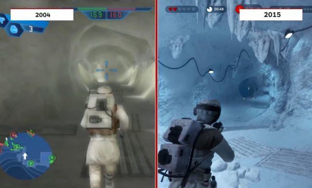 Star Wars: Battlefront (2004 video game) Star Wars Battlefront 20042015 Comparison Video Nerdgasm Needs