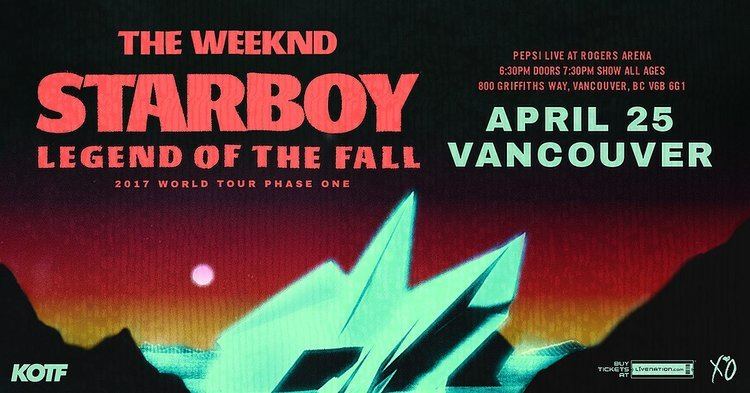 Starboy: Legend of the Fall Tour The Weeknd Starboy Legend of the Fall 2017 World Tour Rogers Arena