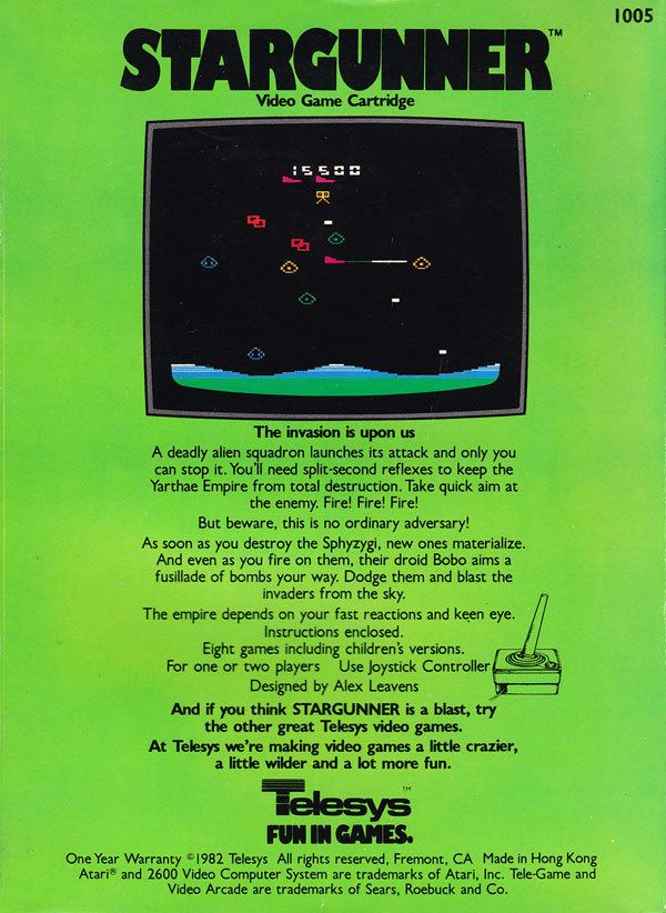 Stargunner (Atari 2600) Atari 2600 VCS Stargunner scans dump download screenshots ads