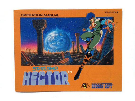 Starship Hector Starship Hector Booklet Nintendo NES Manual by RetroPixelsAndToys
