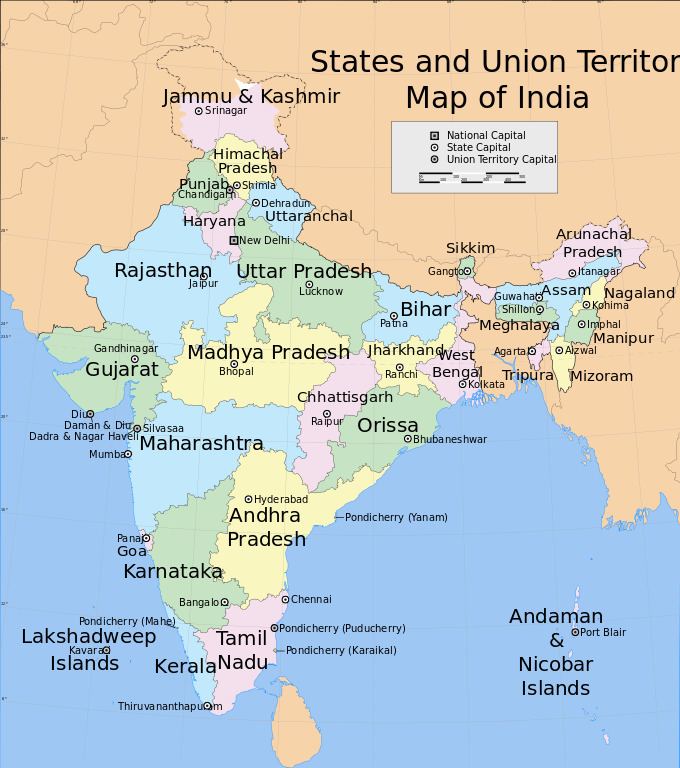States and union territories of India FileIndia states and union territories mapsvg Wikimedia Commons
