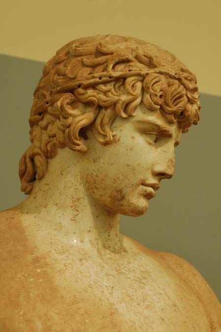 Statue of Antinous (Delphi) ANTINOUS Delphi Antinous a cult statue of Antinous sculpted in