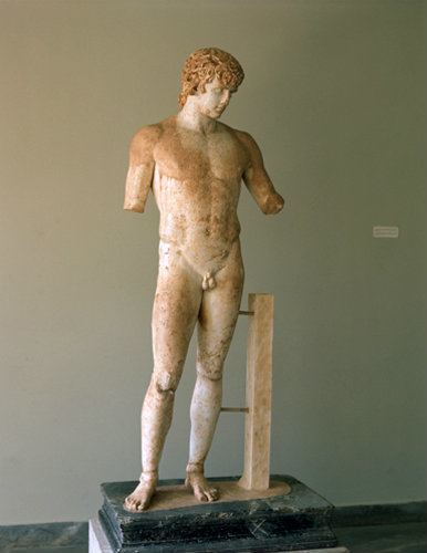 Statue of Antinous (Delphi) Delphi Antinous Greek born in Claudiopolis Bythinia favourite of