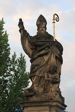 Statue of Augustine of Hippo, Charles Bridge httpsuploadwikimediaorgwikipediacommonsthu