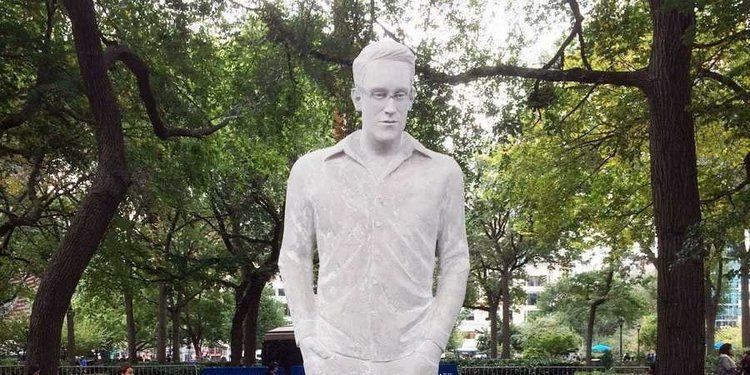 Statue of Edward Snowden Edward Snowden Statue In Union Square New York City Business Insider