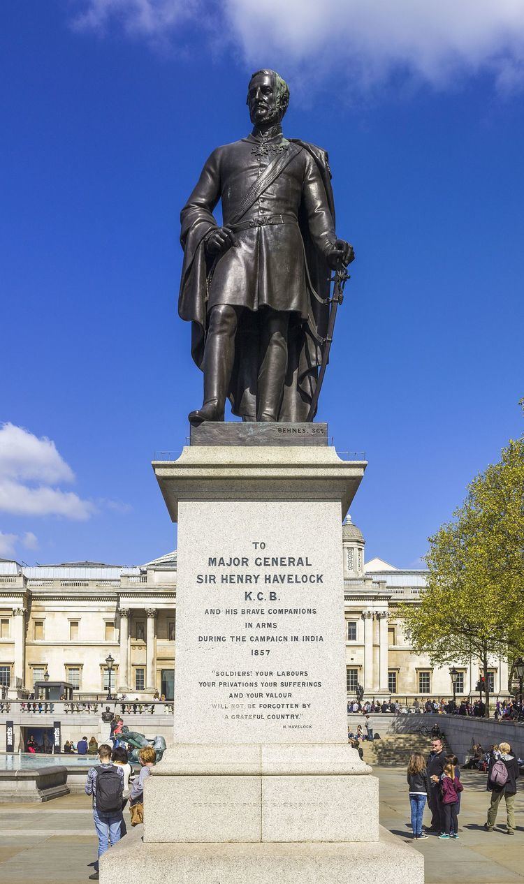 Statue of Henry Havelock, Trafalgar Square httpsuploadwikimediaorgwikipediacommonsthu