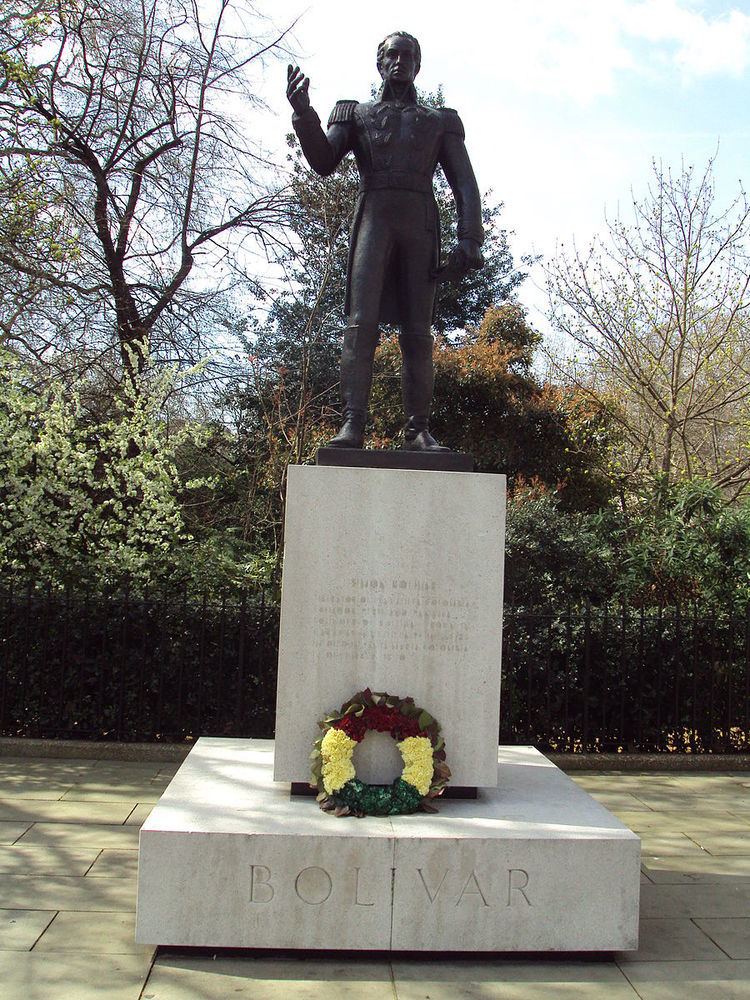 Statue of Simón Bolívar, London