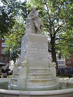 Statue of William Shakespeare, Leicester Square httpsuploadwikimediaorgwikipediacommonsthu