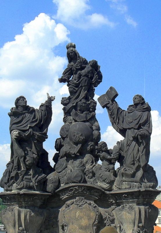 Statues of Madonna, Saint Dominic and Thomas Aquinas, Charles Bridge