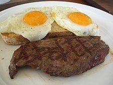 Steak and eggs httpsuploadwikimediaorgwikipediacommonsthu