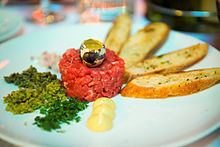 Steak tartare httpsuploadwikimediaorgwikipediacommonsthu