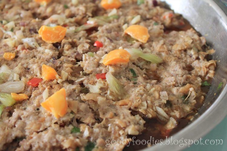 Steam minced pork GoodyFoodies I cooked Steamed Minced Pork with Tung Choy