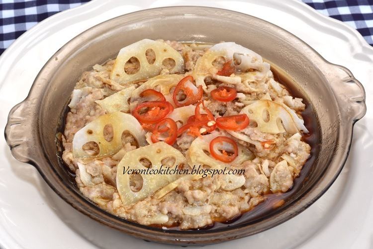 Steam minced pork Veronica39s Kitchen Steamed Minced Pork With Lotus Root