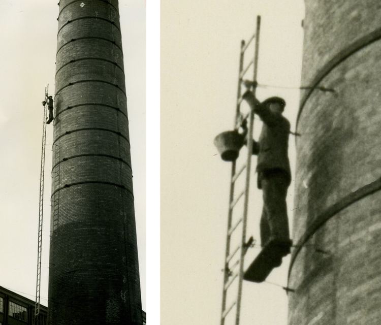 Steeplejack FileSteeplejack on a chimney in 1960 arpjpg Wikimedia Commons