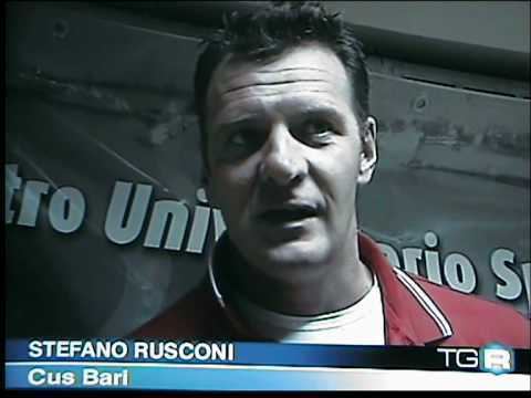 Stefano Rusconi Servizio Tg 3 Puglia su esordio Stefano Rusconi al Cus