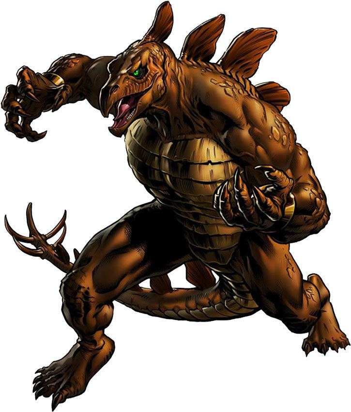 Stegron Stegron Marvel Comics Dinosaur man SpiderMan enemy Profile