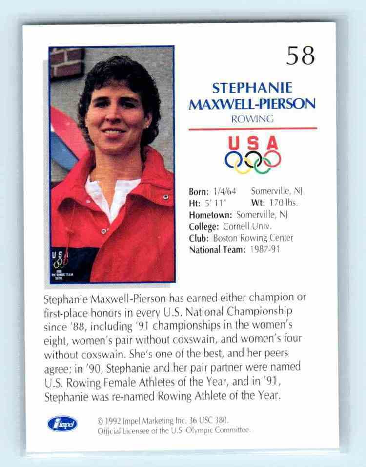 Stephanie Maxwell-Pierson 2 Stephanie MaxwellPiersonRowing trading cards for sale