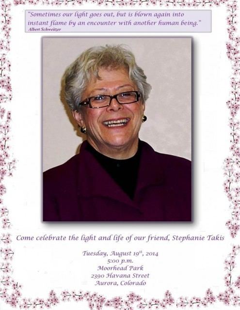 Stephanie Takis Memorial service for late Sen Stephanie Takis set for Tuesday