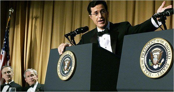 Stephen Colbert at the 2006 White House Correspondents' Dinner After Press Dinner the Blogosphere Is Alive With the Sound of