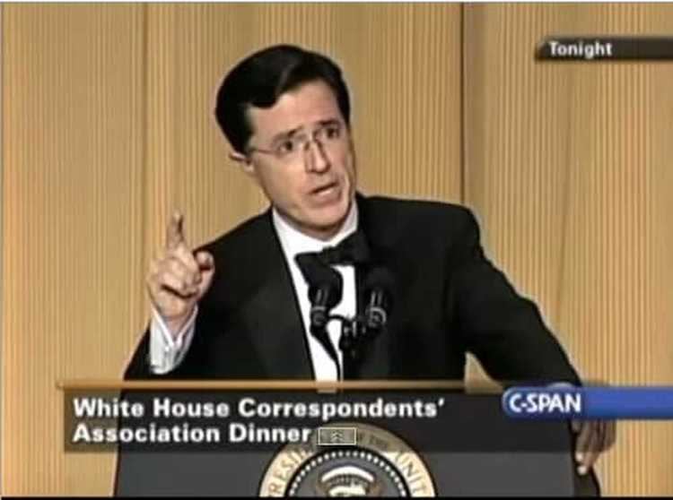 Stephen Colbert at the 2006 White House Correspondents' Dinner This is the most controversial Correspondents39 Dinner speech ever