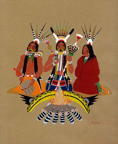 Stephen Mopope Kiowa Indian Artist Stephen Mopope Peyote Ceremony