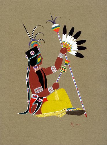 Stephen Mopope Kiowa Indian Artist Stephen Mopope Osage Peyote Man