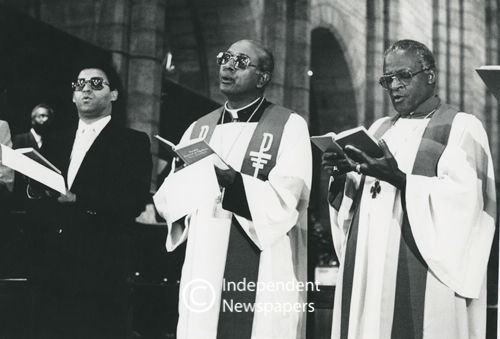 Stephen Naidoo Dr Allan Boesak Archbishop Stephen Naidoo and Archbishop Desmond