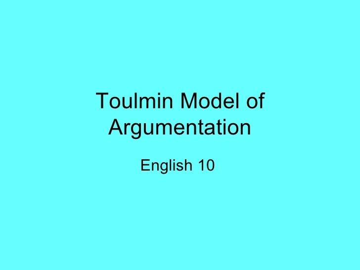 Stephen Toulmin Toulmin model of argumentation