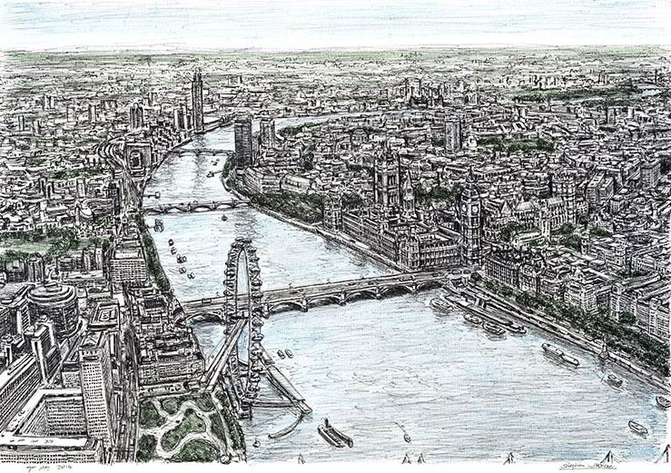 Stephen Wiltshire Highly Detailed Cityscape Sketches by Stephen Wiltshire
