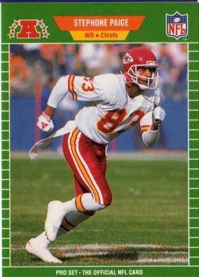 Stephone Paige KANSAS CITY CHIEFS Stephone Paige 177 Pro Set 1989 NFL American