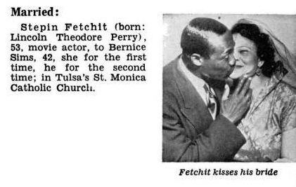 Stepin Fetchit Actor Stepin Fetchit Lincoln Perry Remarries Bernice Si Flickr