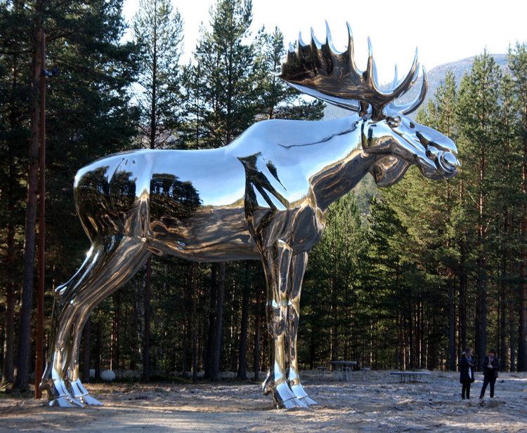 Østerdalen Elgstatue Moose statue Bjra in sterdalen Created byL Flickr