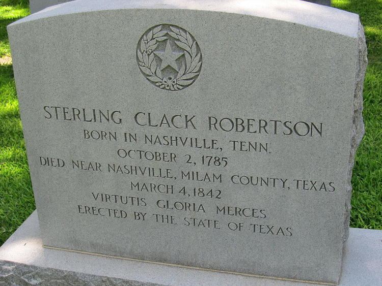 Sterling C. Robertson Sterling Clack Robertson 1785 1842 Find A Grave Memorial