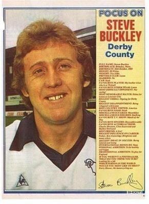 Steve Buckley (footballer) SHOOT Focus Derby County STEVE BUCKLEY football magazine player