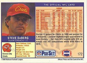 Steve DeBerg The Trading Card Database Steve DeBerg Gallery